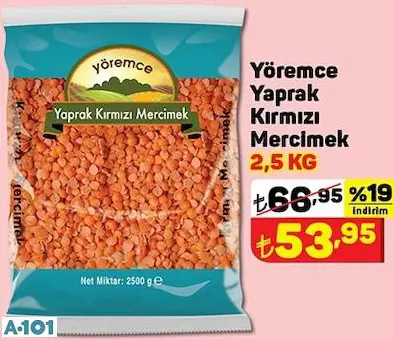 YÖREMCE YAPRAK KIRMIZI MERCİMEK